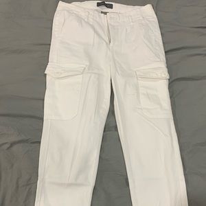 white cargo pants